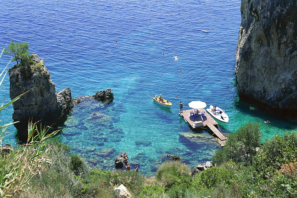 Paleokastritsa, Corfu, Ionian Islands, Greece, Europe