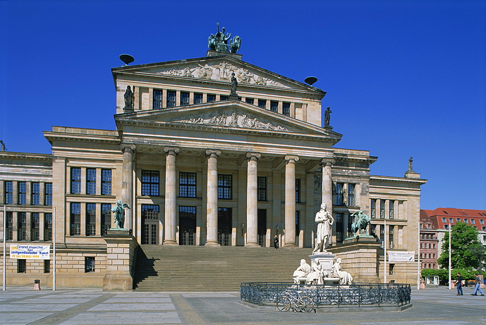 The Schiller monument at the Schauspielhaus on the Gendarmenmarkt in Berlin, Germany, Europe