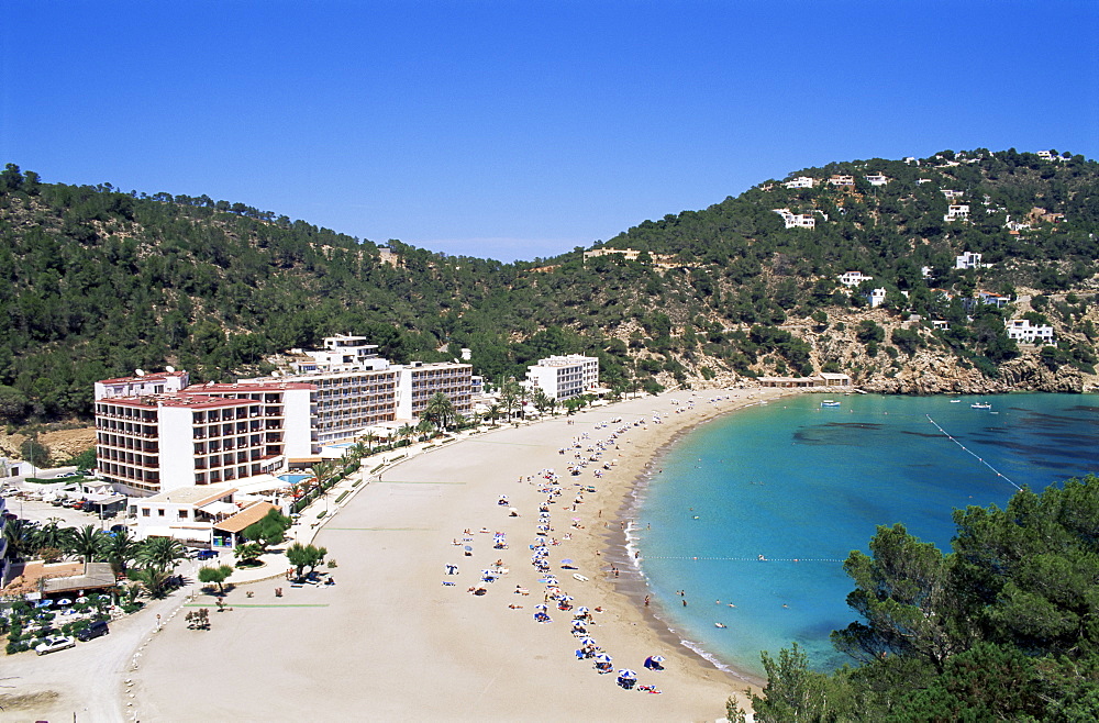 Beach, Cala de Sant Vicent, Ibiza, Balearic Islands, Spain, Mediterranean, Europe