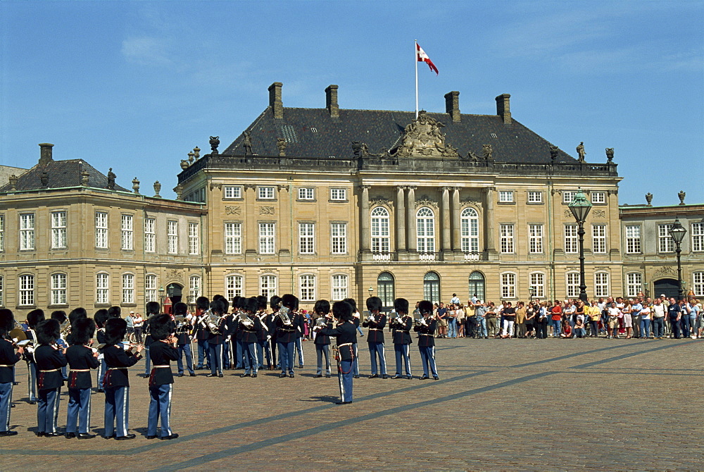 Amailienborg Palace, Copenhagen, Denmark, Scandinavia, Europe