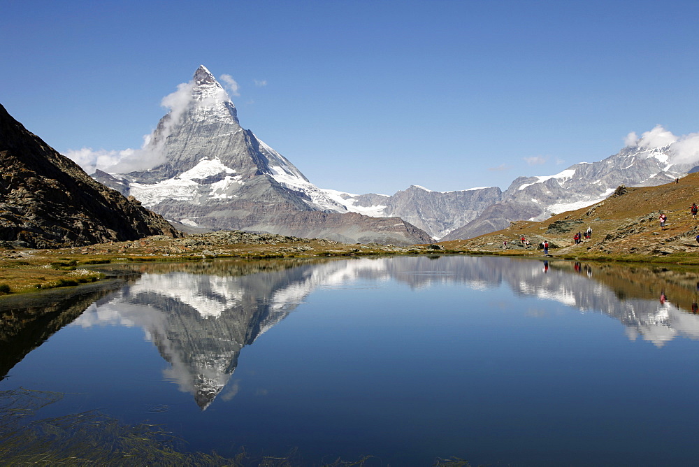 Riffelsee and the Matterhorn, Zermatt, Valais, Swiss Alps, Switzerland, Europe