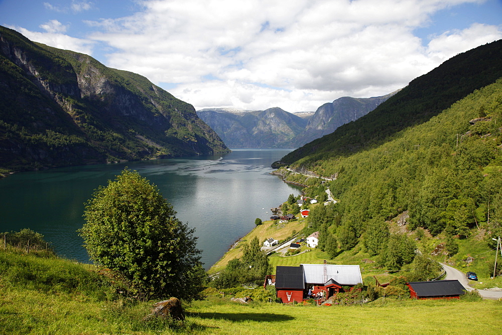 Aurlandsfjorden near Flam, Sogn og Fjordane, Norway, Scandinavia, Europe