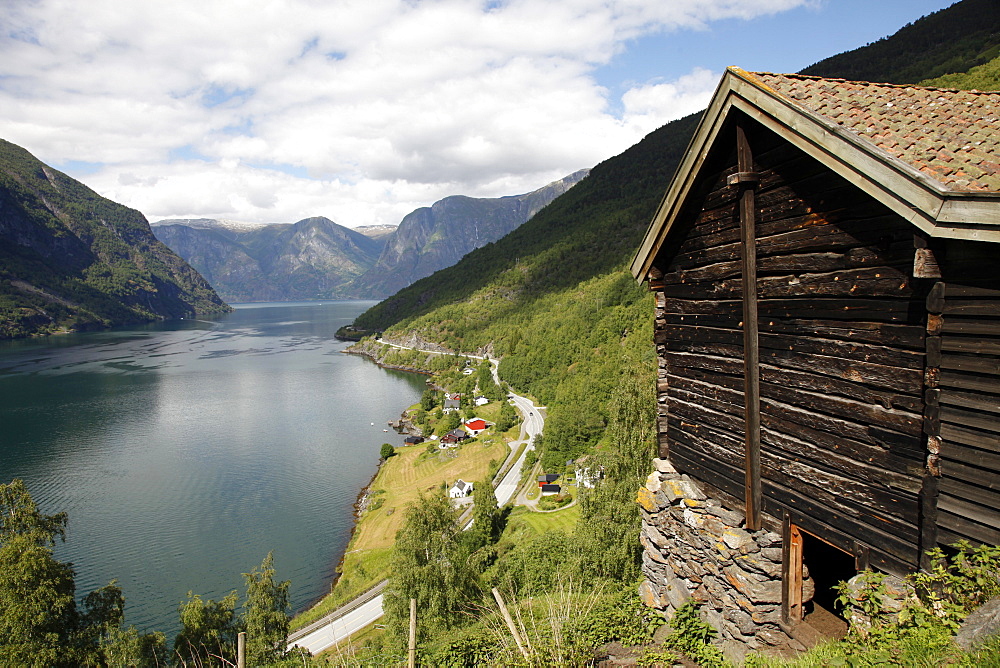 Aurlandsfjorden near Flam, Sogn og Fjordane, Norway, Scandinavia, Europe