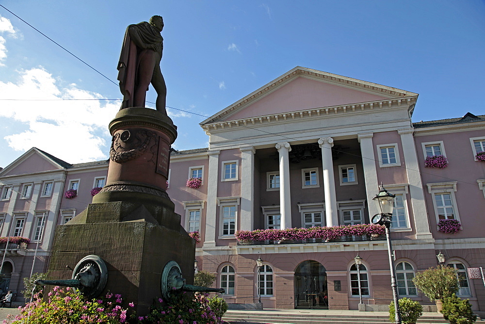 City hall on the Market Square, Karlsruhe, Baden-Wurttemberg, Germany, Europe