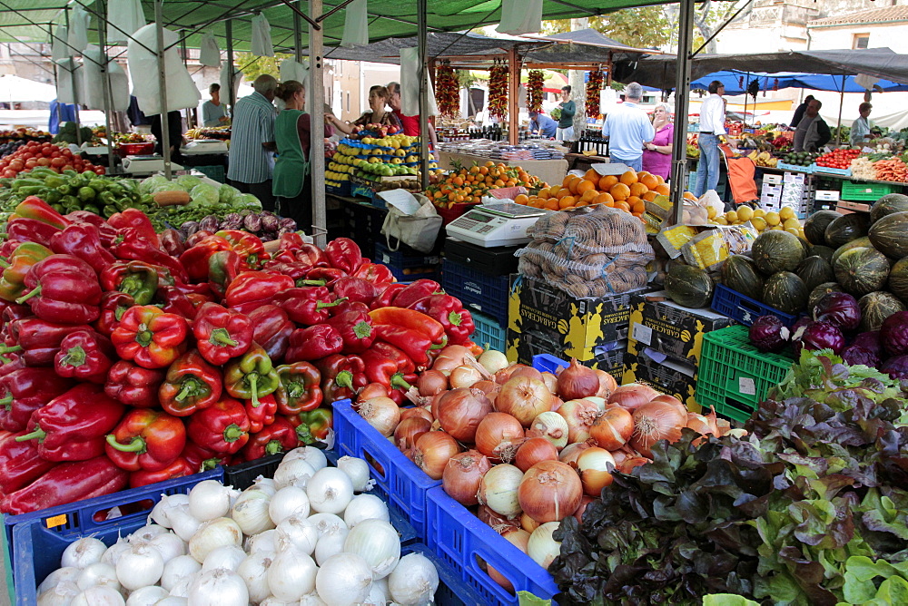 Market at Pollenca, Mallorca, Balearic Islands, Spain, Europe