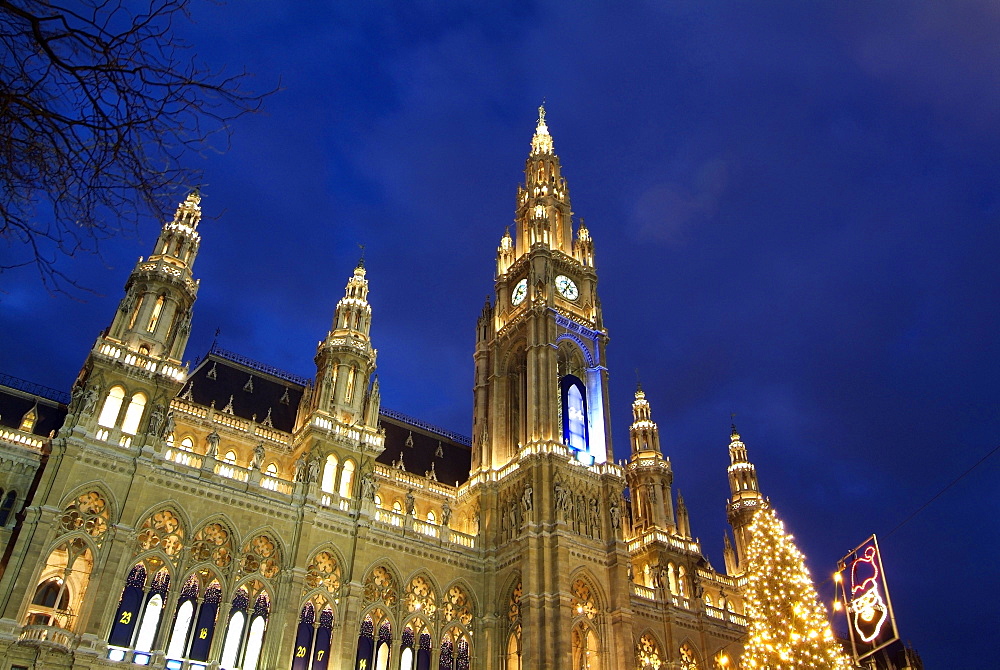 Christkindlmarkt at City Hall, Vienna, Austria, Europe