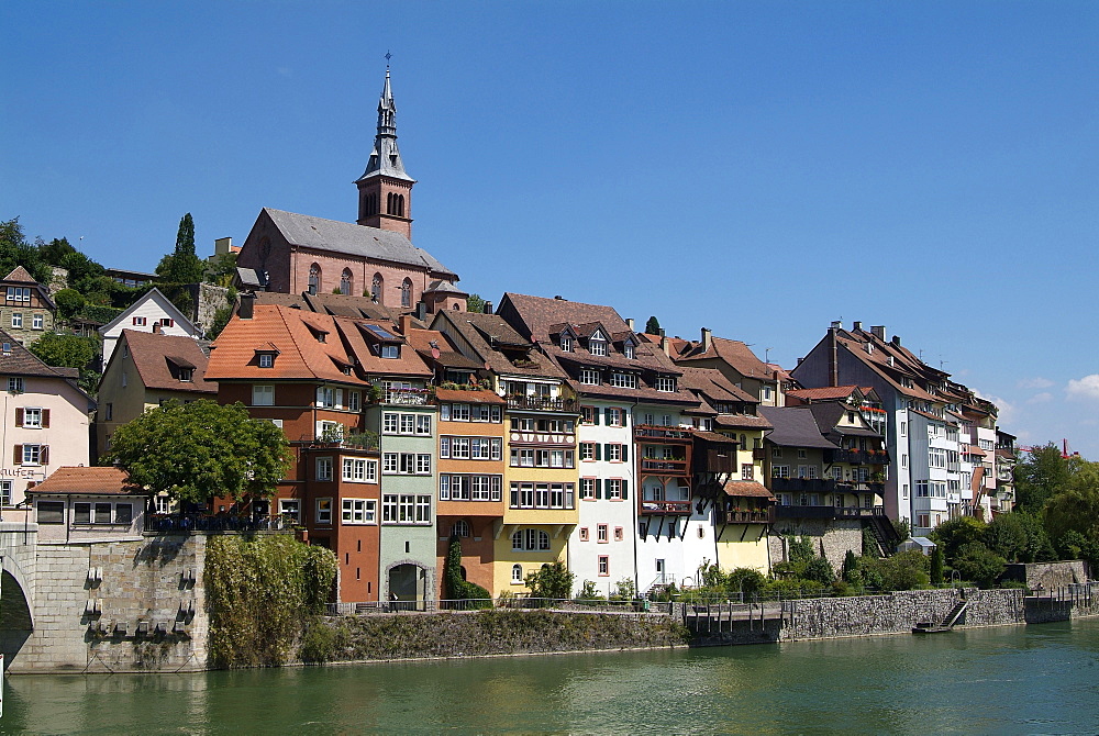 Laufenburg and River Rhine, Black Forest, Baden-Wurttemberg, Germany, Europe