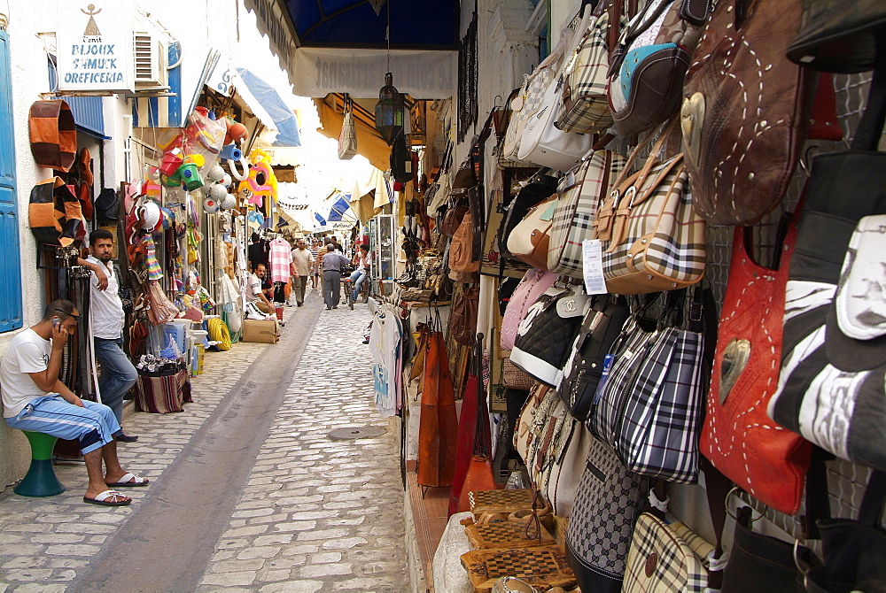 Bazaar in Houmt Souk, Island of Jerba, Tunisia, North Africa, Africa