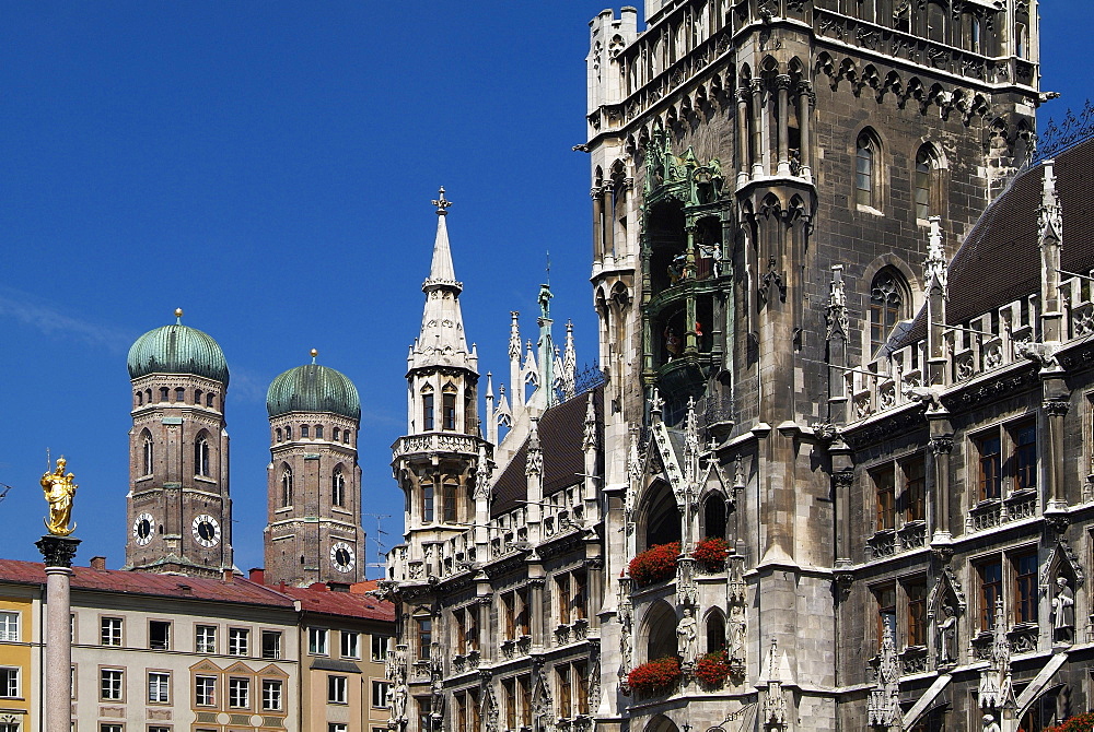 New City Hall, Marienplatz, Munich, Bavaria, Germany, Europe