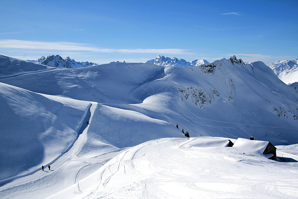 View from Nebelhorn to Allgau Alps near Oberstdorf, Bavaria, Germany, Europe