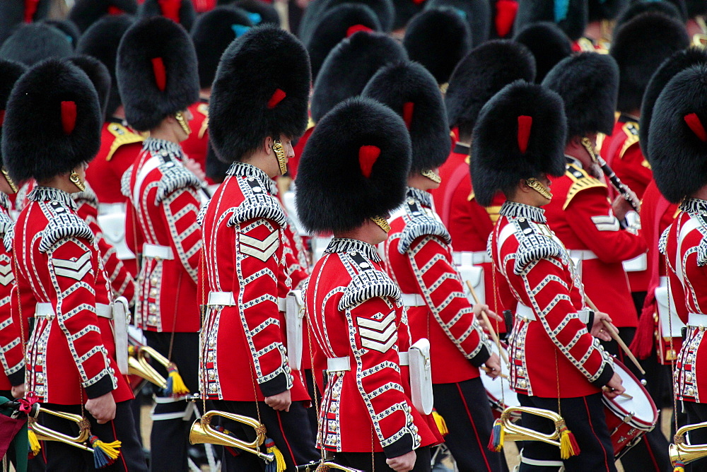 Soldiers at Trooping the Colour 2012, The Queen's Birthday Parade, Horse Guards, Whitehall, London, England, United Kingdom, Europe