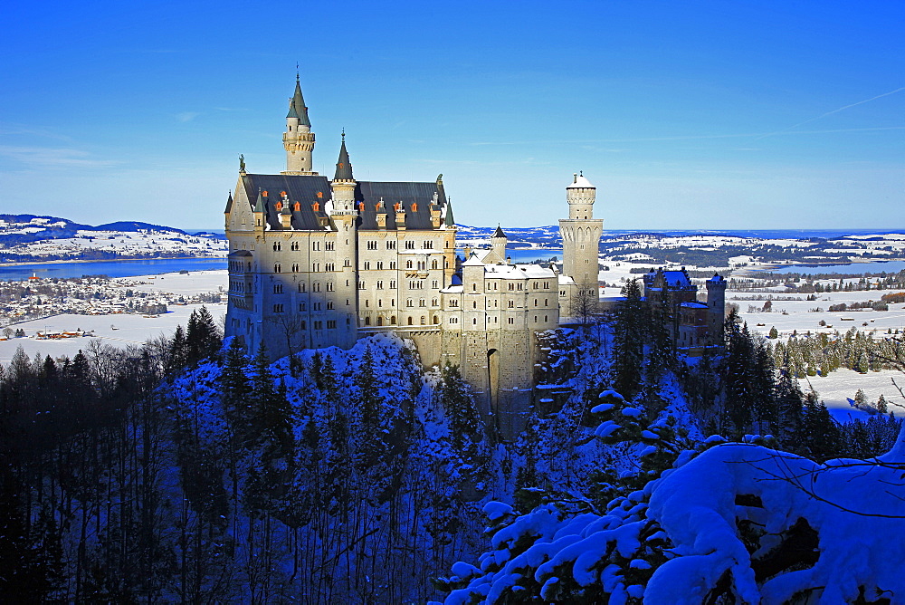 Neuschwanstein Castle near Schwangau, Allgau, Bavaria, Germany, Europe