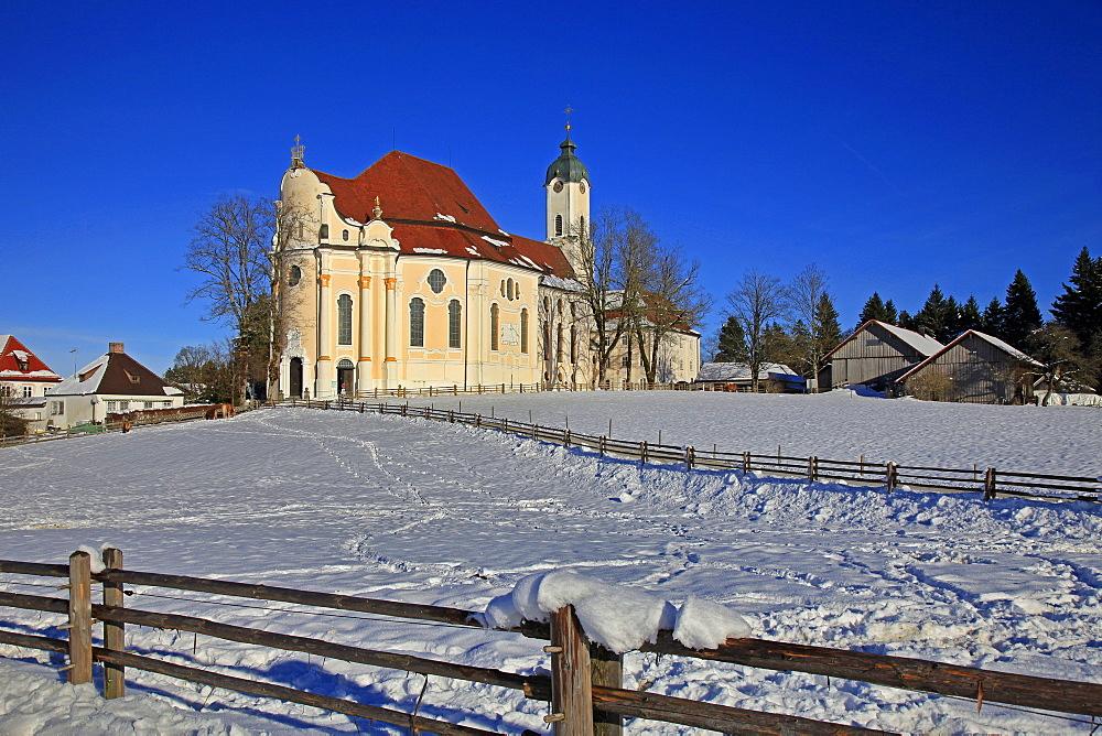 Church of Wieskirche near Steingaden, Bavaria, Germany, Europe