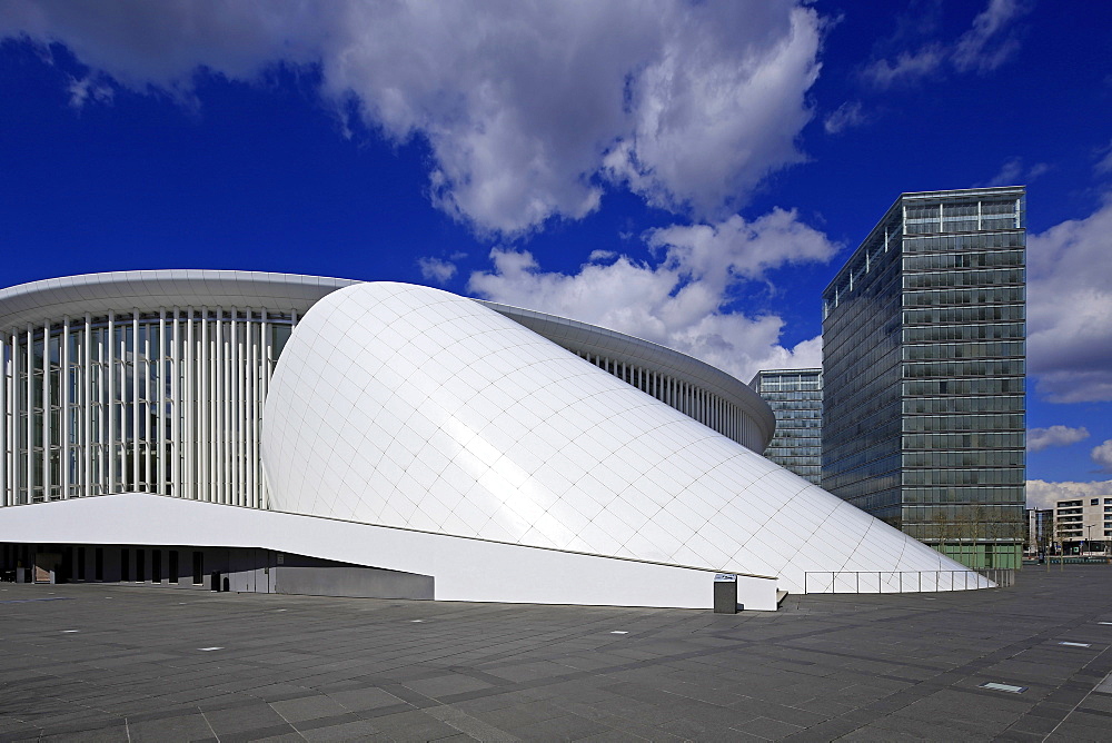 New Philharmonic Hall on Kirchberg in Luxembourg City, Grand Duchy of Luxembourg, Europe