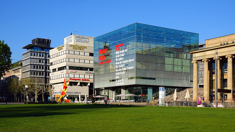 Art Museum on Palace Square in Stuttgart, Baden-Wurttemberg, Germany, Europe