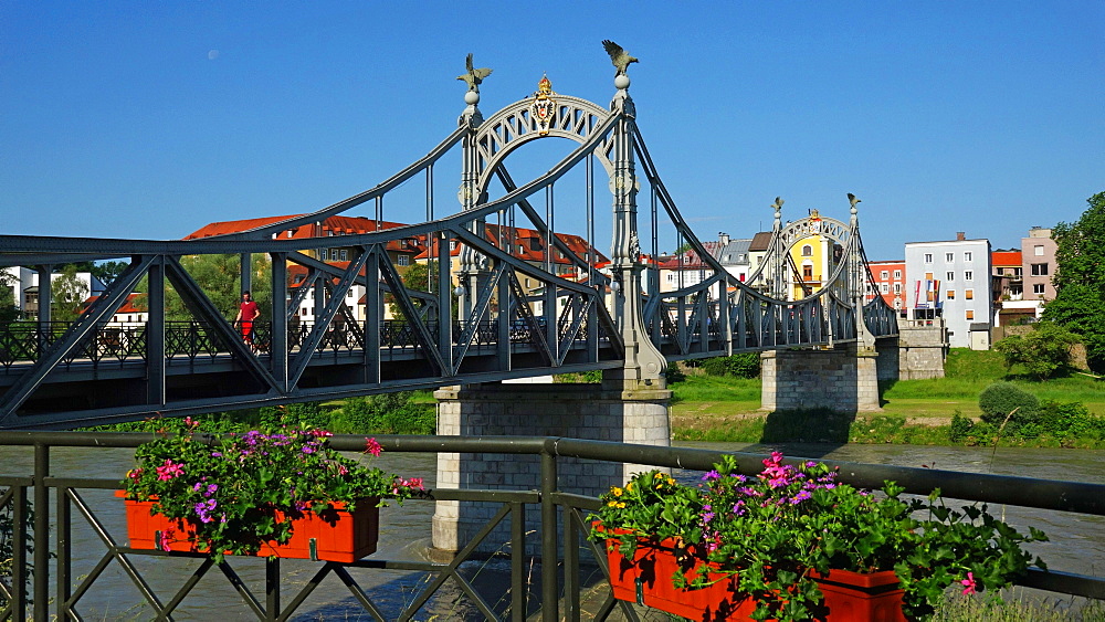 Salzach Bridge, Laufen on Salzach River, Upper Bavaria, Bavaria, Germany, Europe