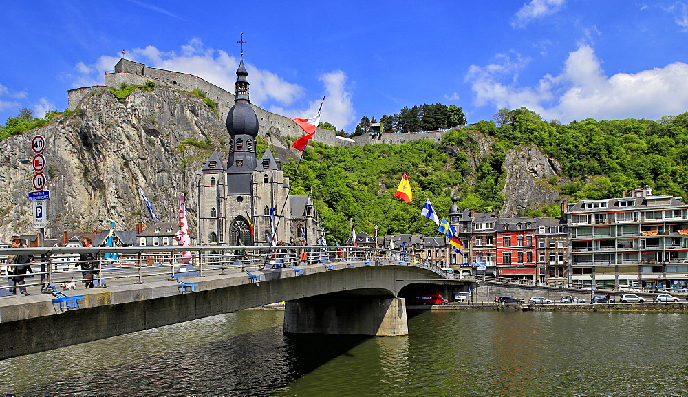 Citadel of Dinant on Meuse River, Dinant, Province of Namur, Wallonia, Belgium, Europe