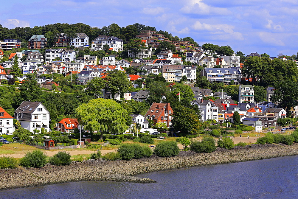 Blankenese at the Banks of River Elbe, Hamburg, Germany, Europe