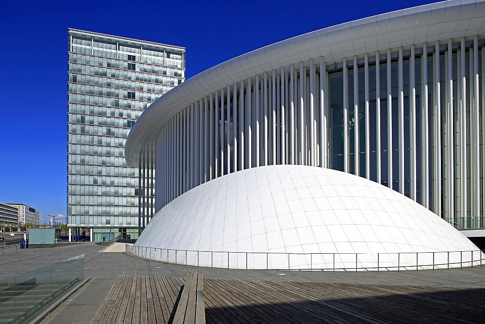 New Philharmonic Hall on Kirchberg in Luxembourg City, Grand Duchy of Luxembourg, Europe