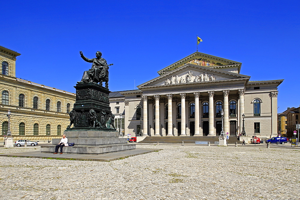 National Theatre Munich on Max-Joseph-Platz Square, Munich, Upper Bavaria, Bavaria, Germany, Europe