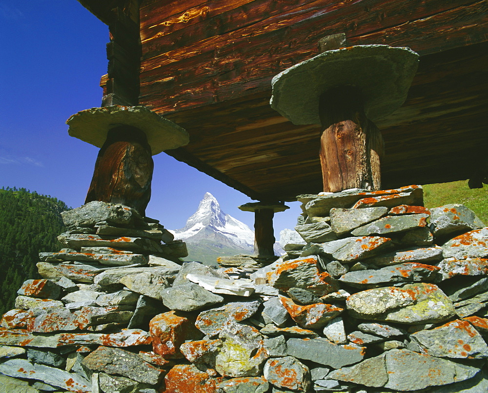 The Matterhorn mountain (4478m) from Findeln, Valais (Wallis), Swiss Alps, Switzerland, Europe