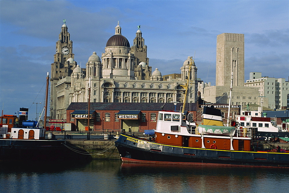 Restored steamer and rail terminal, Liverpool, Merseyside, England, United Kingdom, Europe