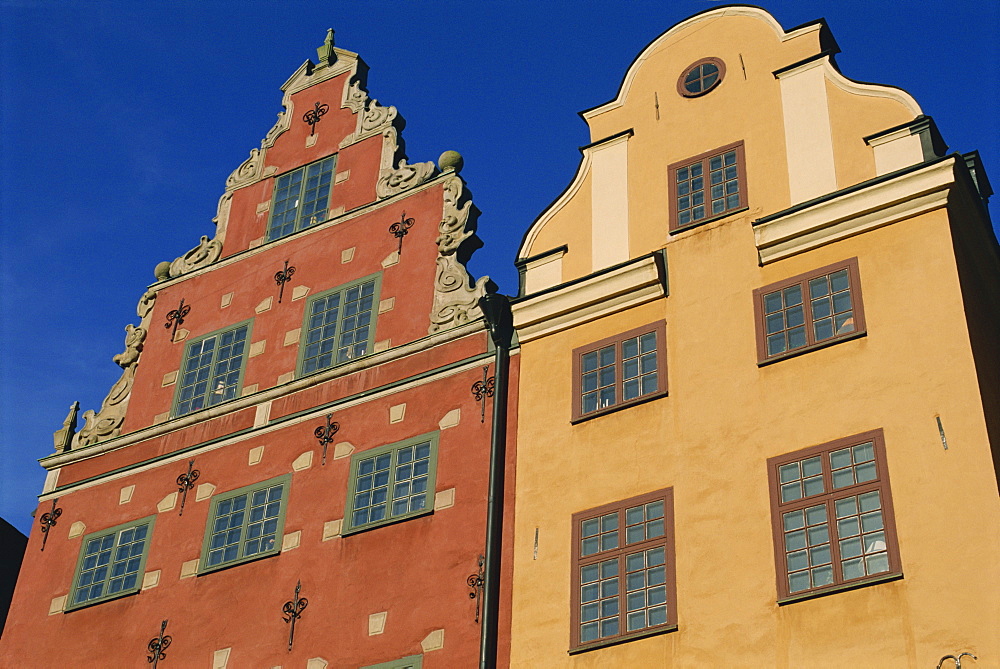 Houses dating from the 17th century in Stor-torget, Stor Square in the Old Town of Stockholm, Sweden, Scandinavia, Europe