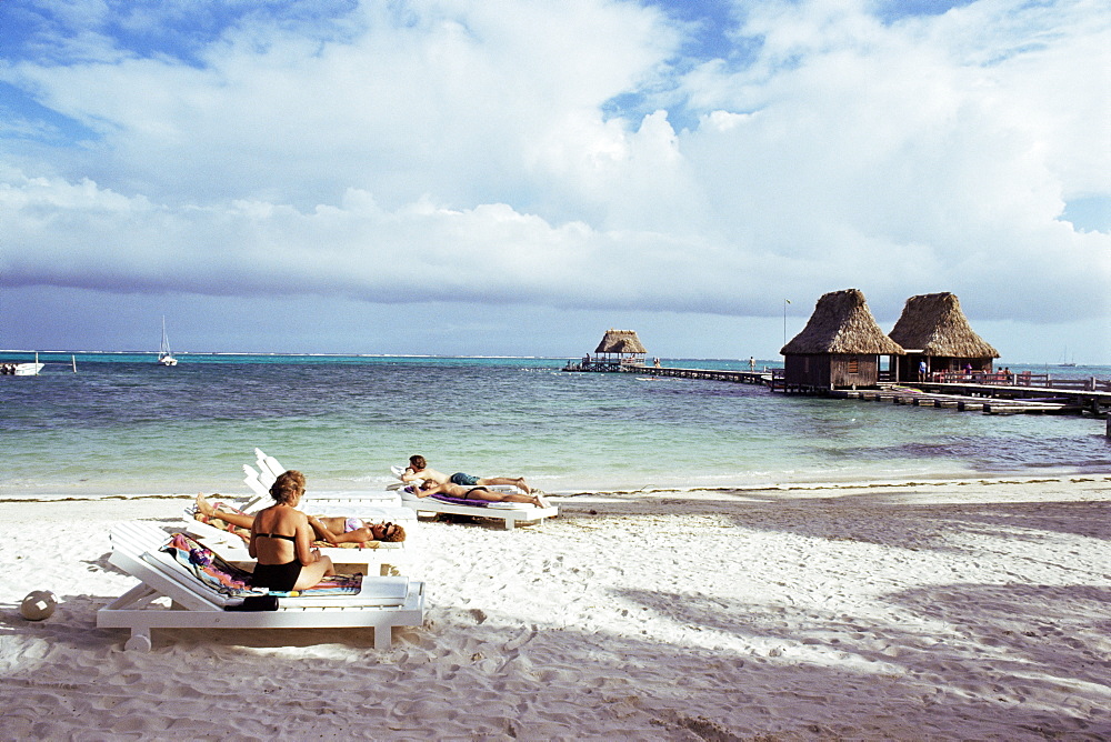 Beach at Ramon's, San Pedro, Ambergris Cay, Belize, Central America