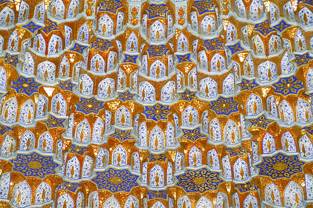 Detail, Tilla Kari mosque, Registan Square, Samarkand, Uzbekistan, Central Asia, Asia