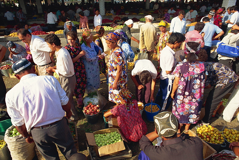 Main food market, Samarkand, Uzbekistan, Central Asia, Asia