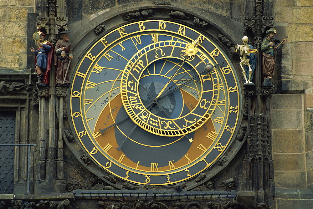 Astronomical clock, Old Town Square, Prague, Czech Republic, Europe