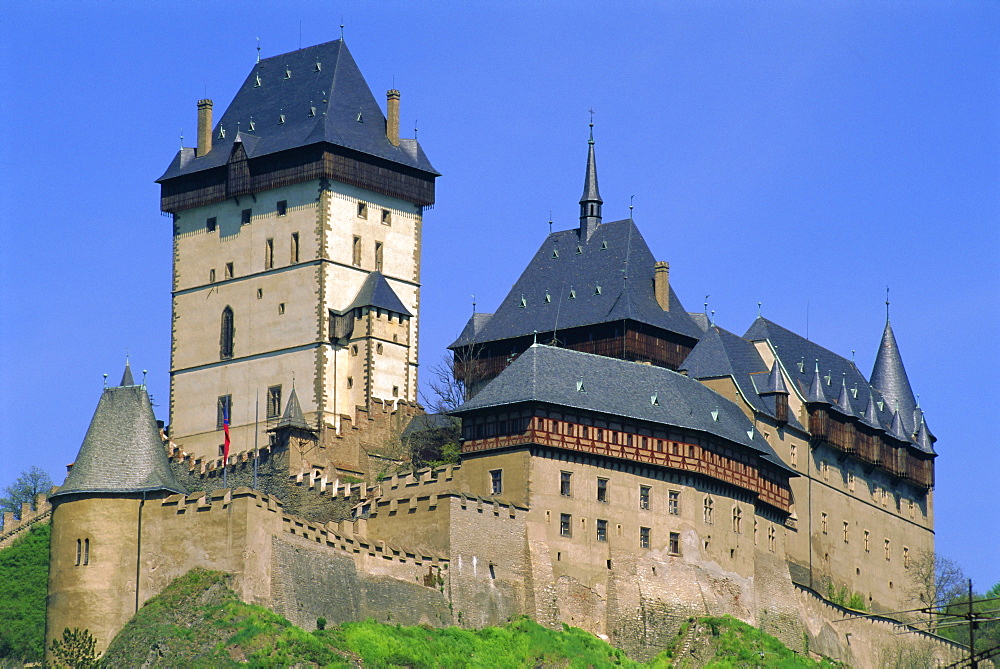 Karlstejn Castle, 14th century, near Prague, Czech Republic, Europe