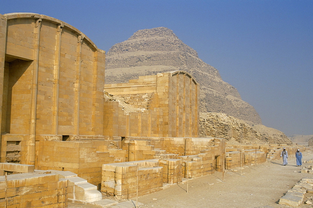 Heb-Sed Court and Step Pyramid, Saqqara, UNESCO World Heritage Site, Egypt, North Africa, Africa