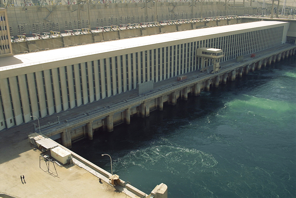 The Aswan High Dam, built in 1971, Aswan, Egypt, North Africa, Africa