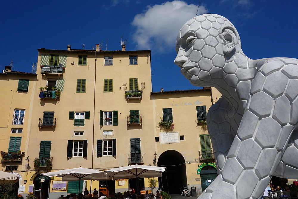 Plaza Anfiteatro, Lucca, Tuscany, Italy, Europe