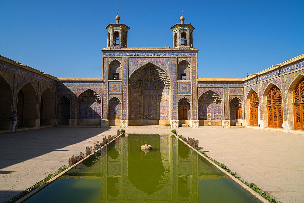 Courtyard of Nasir-al Molk Mosque, Shiraz, Iran, Middle East