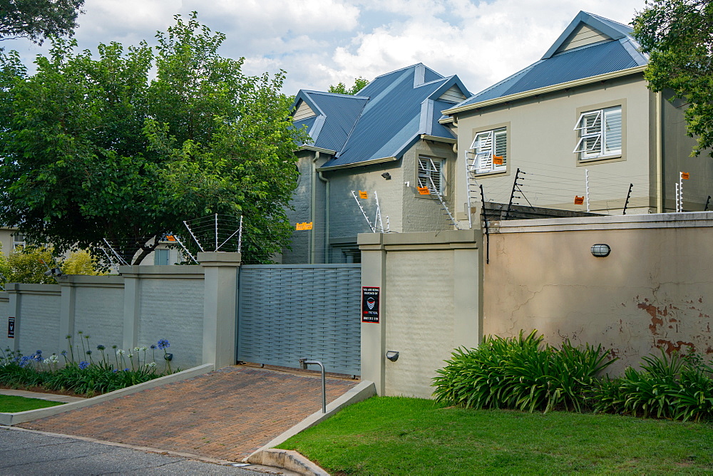 Typical major security precautions taken in prosperous residential Northern Suburbs, Johannesburg, South Africa, Africa