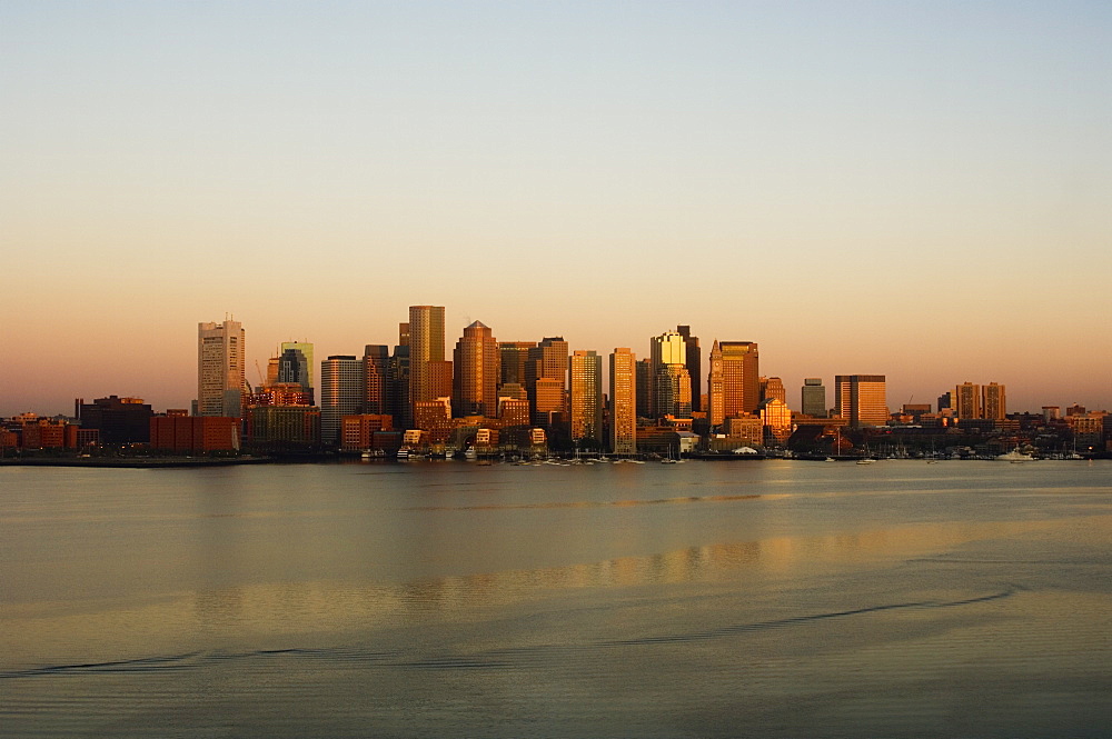 City skyline at dawn, Boston, Massachusetts, USA