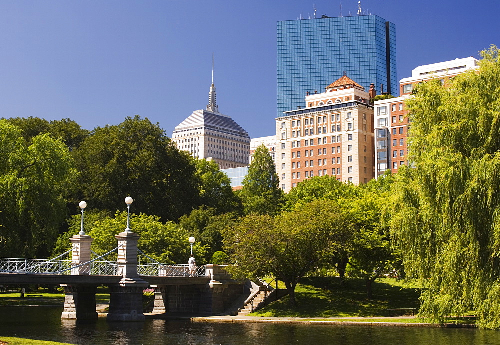 Lagoon Bridge in the Public Garden, Boston, Massachusetts, USA