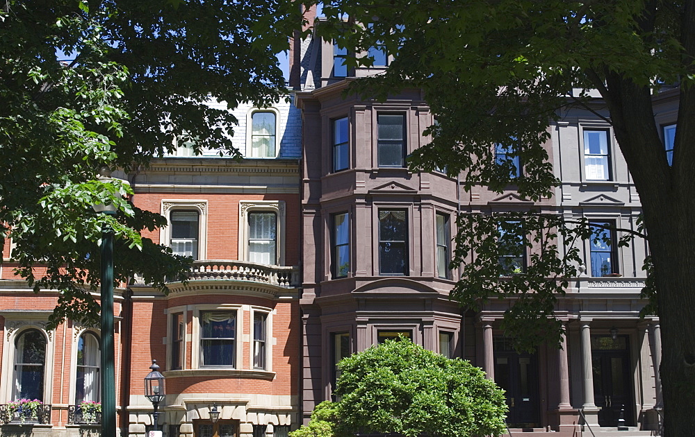 Townhouses in Commonwealth Avenue, Boston, Massachusetts, USA