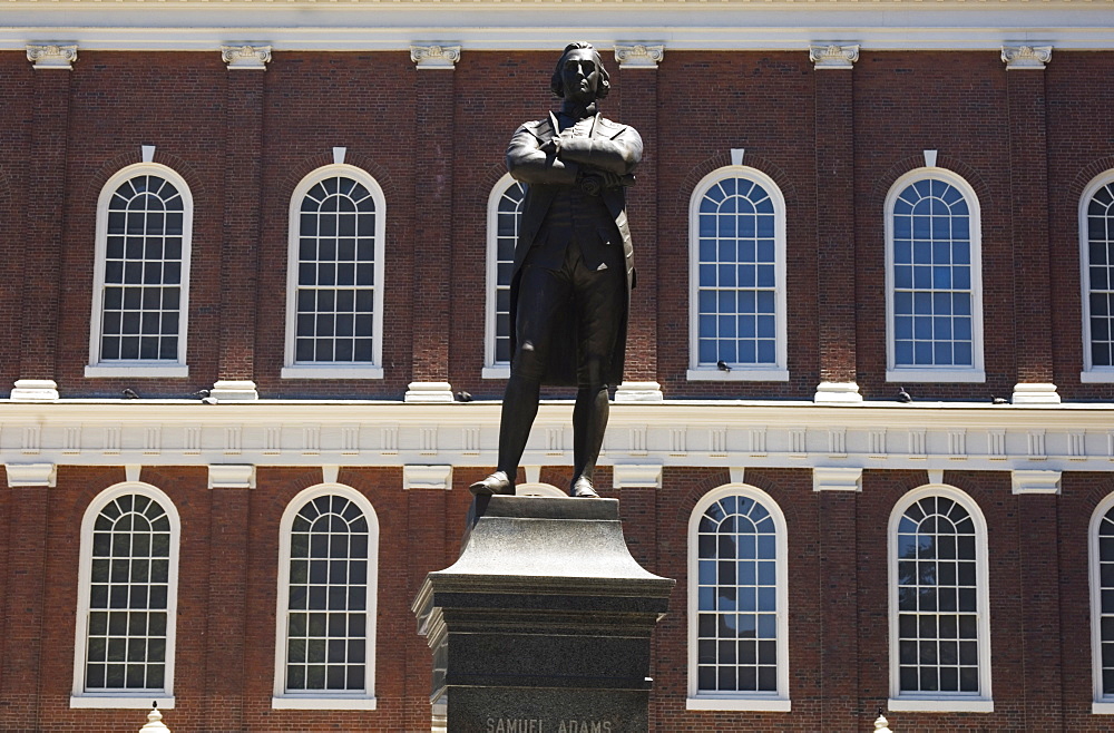 Portrait of Samuel Adams, Faneuil Hall, Boston, Massachusetts, USA