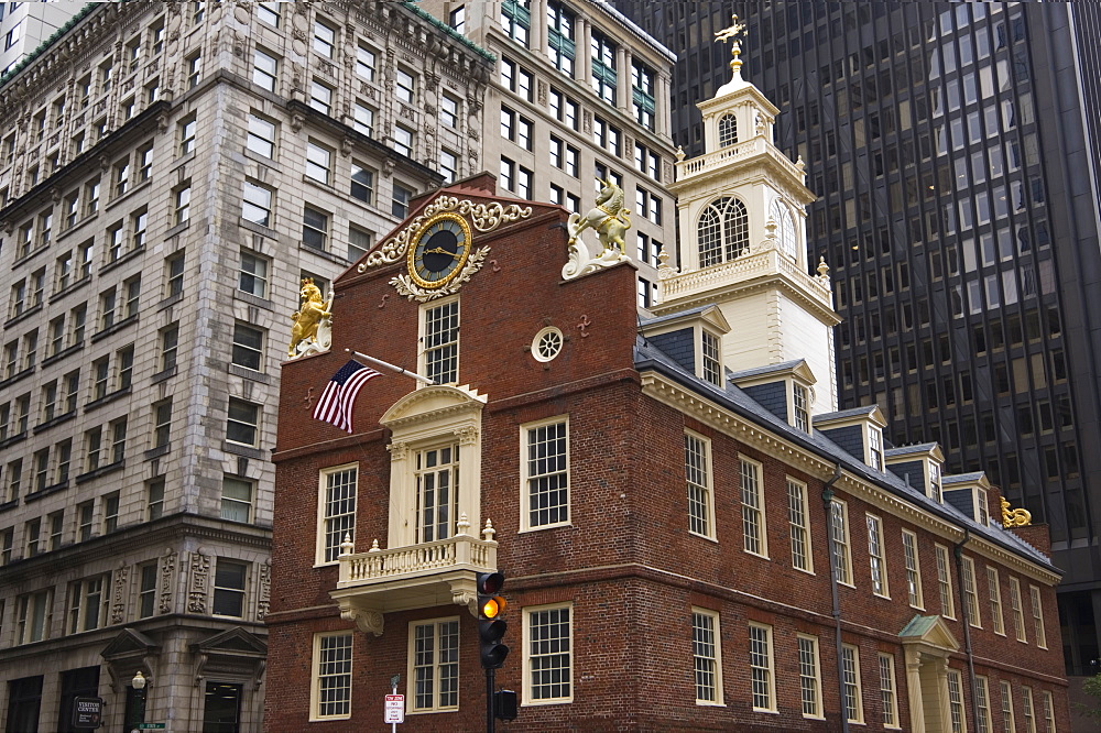 The Old State House, built in 1713, Boston, Massachusetts, New England, United States of America, North America