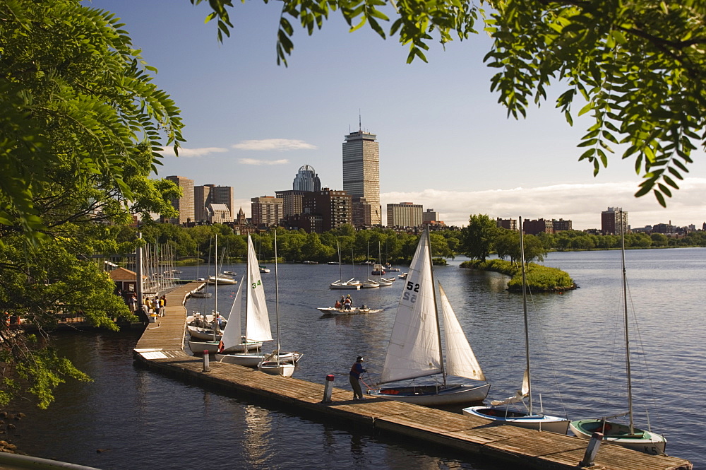 Boating on the Charles River, Boston, Massachusetts, New England, United States of America, North America