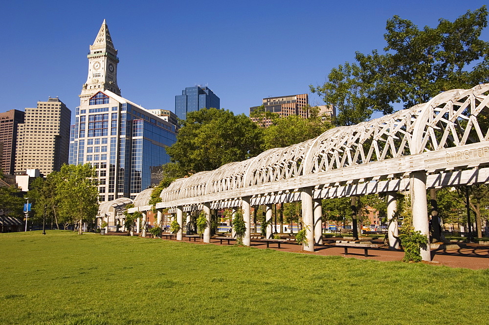 Christopher Columbus Park by the Waterfront, Boston, Massachusetts, New England, United States of America, North America