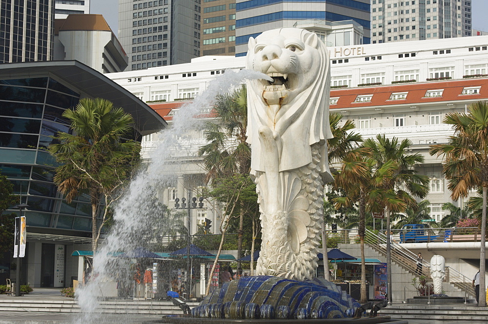 The Merlion, Singapore's national symbol, Singapore, South East Asia