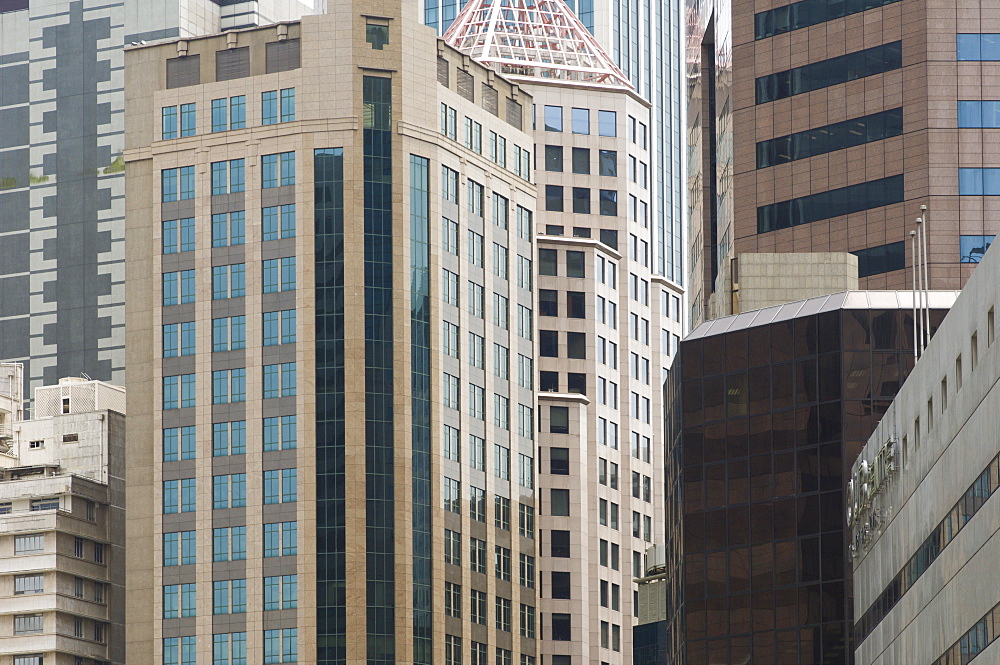 Tall buildings in the  Financial District, Singapore, South East Asia