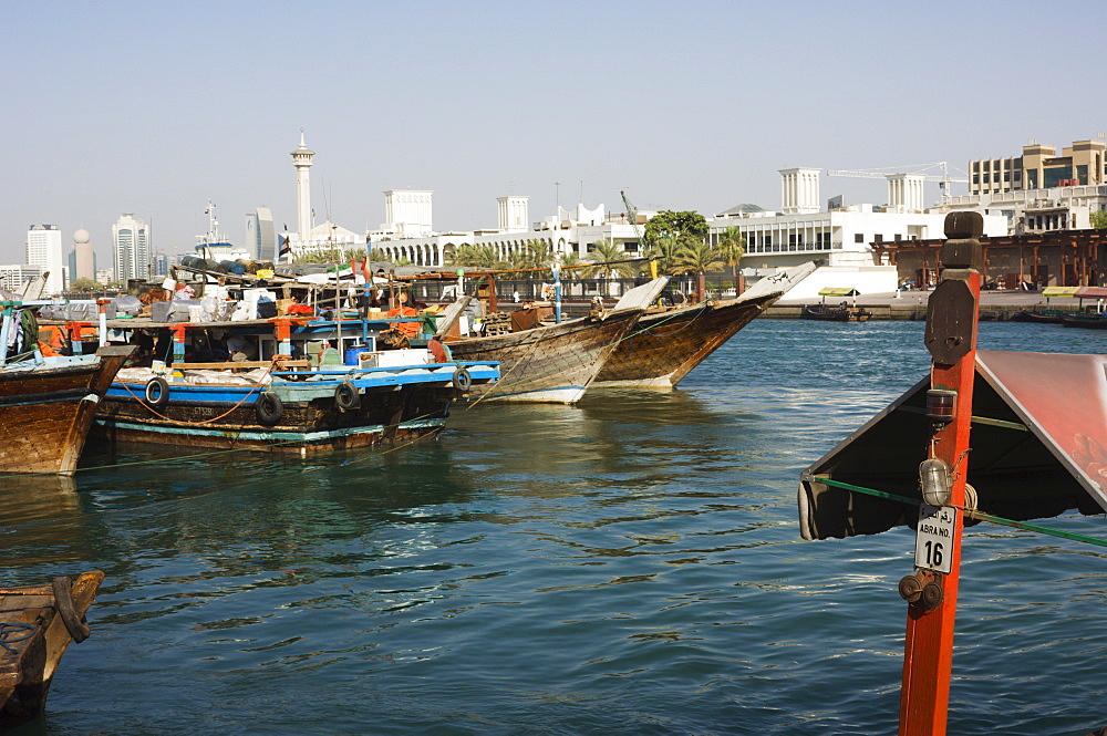 Dhows on Dubai Creek, Dubai, United Arab Emirates, Middle East