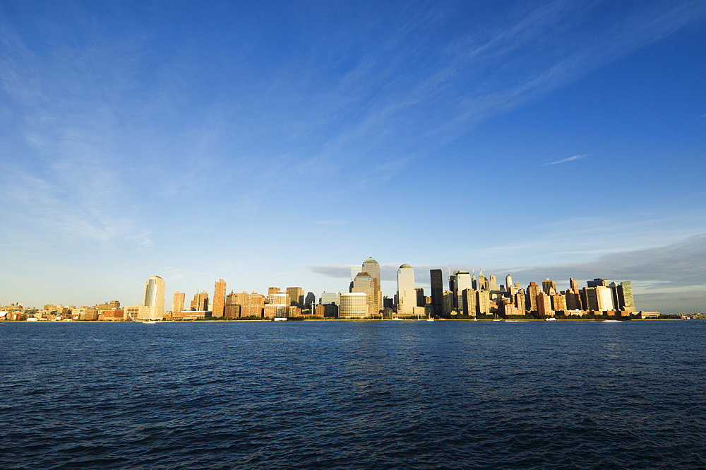 Manhattan skyline across the Hudson River, New York City, New York, United States of America, North America