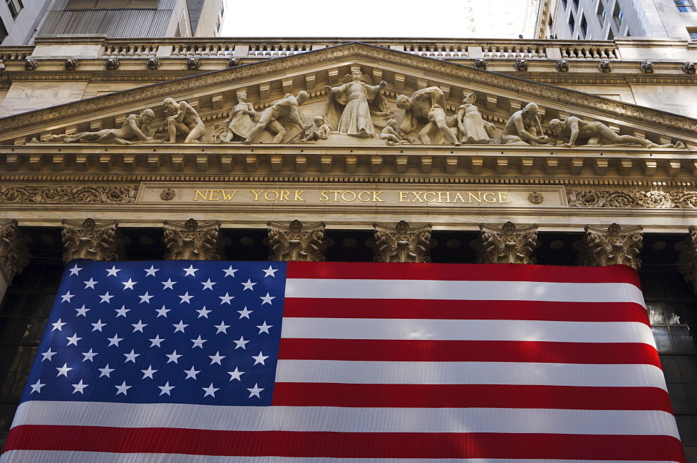 The New York Stock Exchange, Wall Street, Manhattan, New York City, New York, United States of America, North America