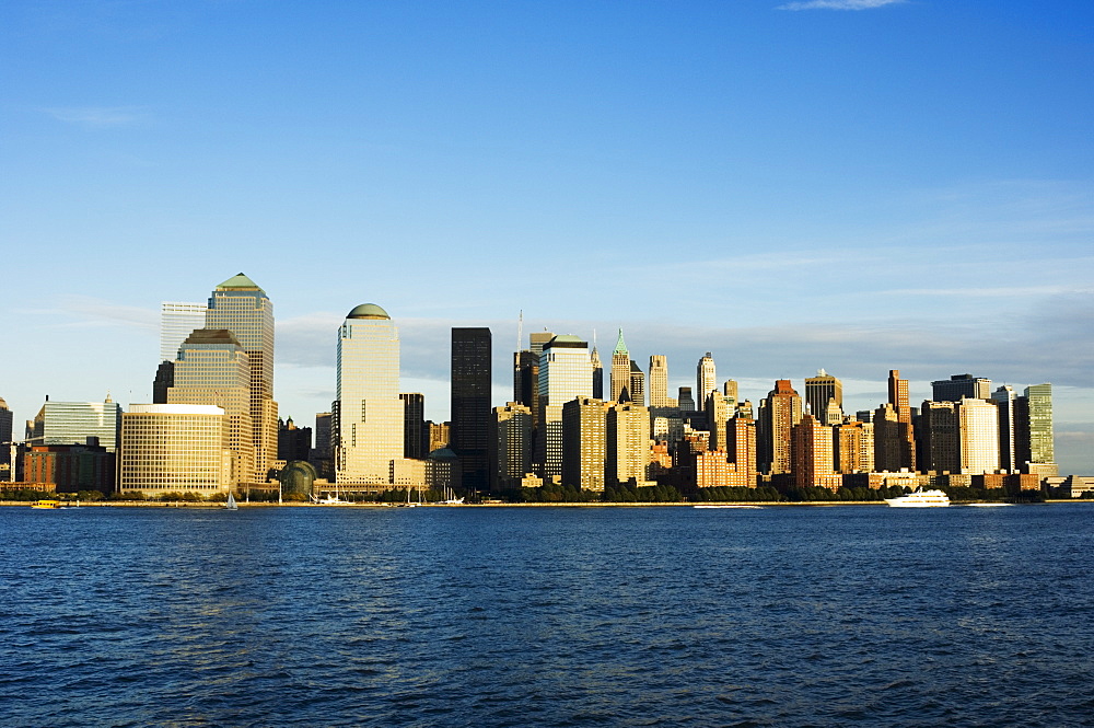 Lower Manhattan skyline across the Hudson River, New York City, New York, United States of America, North America